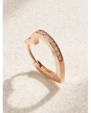 Repossi Antifer Heart Einzelne Creole Aus 18 Karat Roségold Mit Diamanten - Natur
