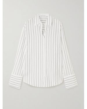 Frankie Shop Helen Striped Lyocell Shirt - White
