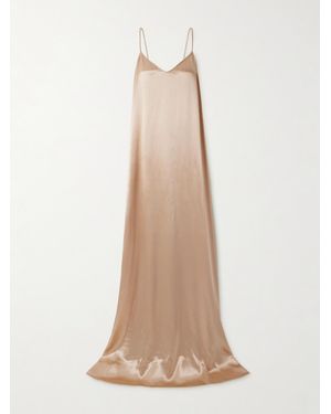 Ferragamo Robe Aus Satin - Natur
