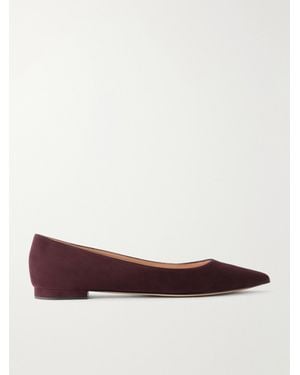 Gianvito Rossi Gianvito Suede Ballet Flats - Brown