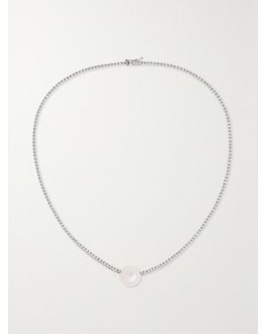 Mizuki Eve 18-Karat, Pearl And Diamond Necklace - White