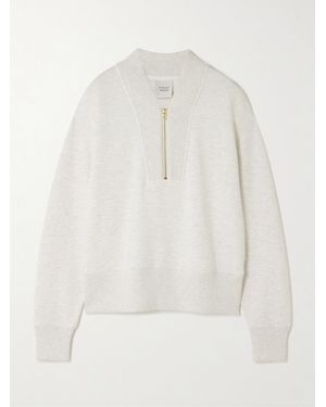 Varley Sally Doublesoft Half-Zip Sweatshirt - White