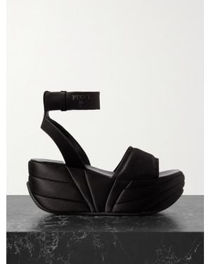 PUCCI Satin Platform Sandals - Black