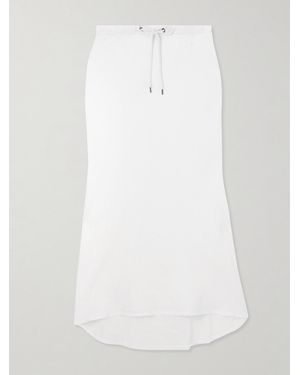 James Perse Surfside Asymmetric Linen Skirt - White