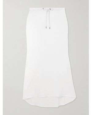 James Perse Surfside Asymmetric Linen Skirt - White