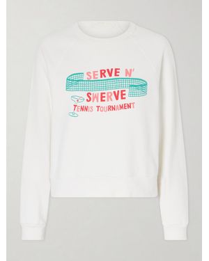 Mother The Itty Concert Printed Cotton-Jersey Jumper - White