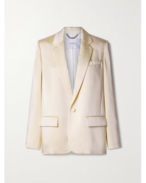 A.L.C. Axel Satin-Crepe Blazer - Natural