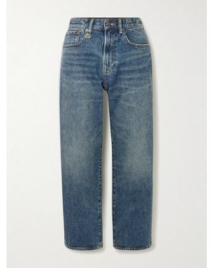 R13 Boyfriend Distressed Straight-Leg Jeans - Blue