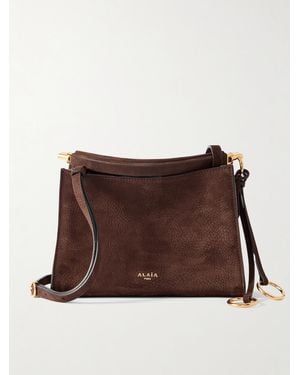 Alaïa Le Click Small Nubuck Shoulder Bag - Brown