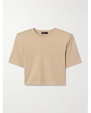 Wardrobe NYC Cropped Cotton-Jersey T-Shirt - Natural
