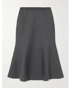 Gucci Wool-Blend Midi Skirt - Gray