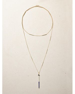Lucy Delius Collier En Or 14 Carats (585/1000) Saphirs Et Diamants The Lucky One - Neutre