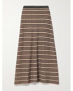 Ulla Johnson Amal Checked Jacquard-Knit Maxi Skirt - Multicolour