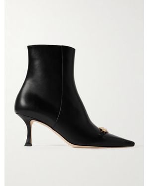 Jimmy Choo Ryker 70 Ankle Boots Aus Leder Mit Verzierung - Schwarz