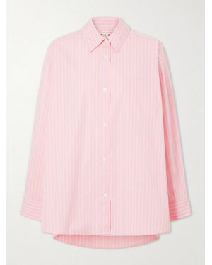 Marni Striped Cotton-Blend Shirt - Pink