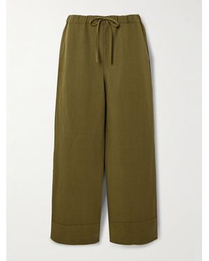 NET-A-PORTER FOR THE KING'S FOUNDATION Linen And Tencel Lyocell-Blend Straight-Leg Pants - Green