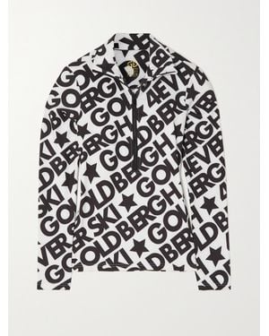 Goldbergh Type Pully Printed Stretch-Jersey Top - Black