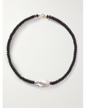 Loren Stewart Scarlet, Garnet And Pearl Necklace - Natural