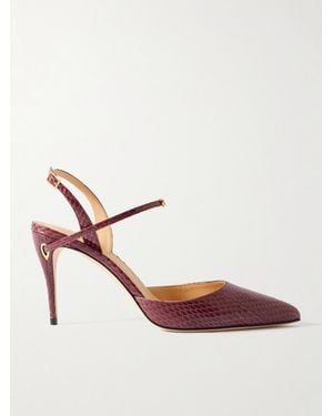 Jennifer Chamandi Vittorio 85 Elaphe Point-Toe Slingback Court Shoes - Pink