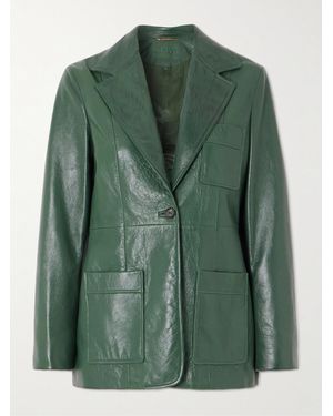 Chloé Paneled Leather Jacket - Green