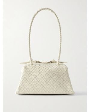 Bottega Veneta Tokyo Schultertasche Aus Intrecciato-Leder - Natur