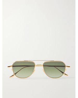 Jacques Marie Mage Cendrars Aviator-Style Titanium Sunglasses - Green