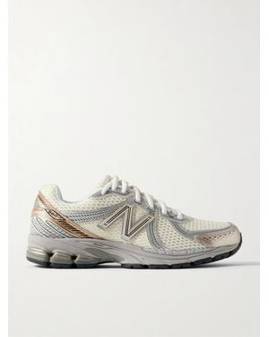 New Balance 860V2 Ceres Sneakers Aus Mesh Mit Gummi- Und Lederbesätzen - Weiß