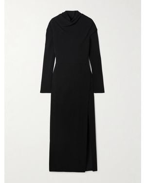 Versace Robe Aus Crêpe - Schwarz
