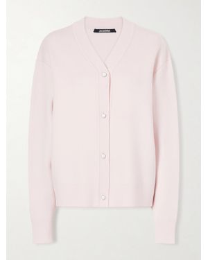 Jacquemus Doppio Wool-Blend Cardigan - Pink