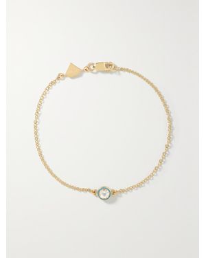 Alison Lou 14-Karat, Enamel And Topaz Bracelet - White