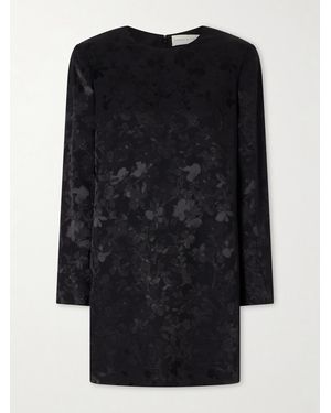 Veronica de Piante Carlota Floral-Jacquard Dress - Black