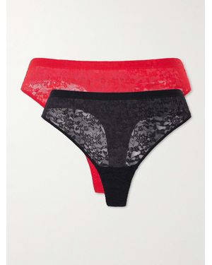 Spanx Stretch Lace Briefs - Black