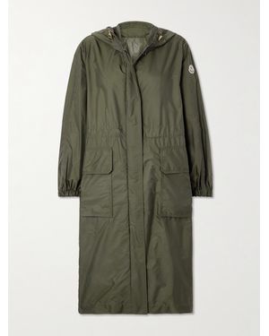 Moncler Hiengos Mantel Aus Shell Mit Kapuze - Grün
