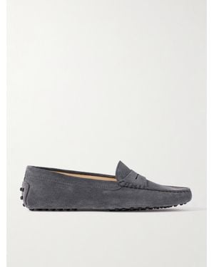 Tod's Gommino Suede Loafers - White
