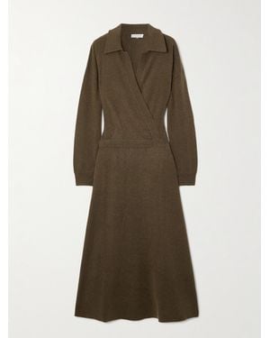 Altuzarra Madleen Wrap-Effect Cashmere Midi Dress - Natural