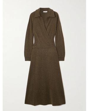 Altuzarra Madleen Wrap-Effect Cashmere Midi Dress - Natural