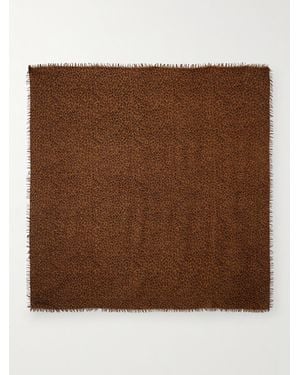 Isabel Marant Madicia Tuch Aus Einer Woll-Kaschmirmischung Mit Leopardenprint - Braun
