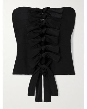 Coperni Strapless Knotted Cutout Stretch-Jersey Top - Black