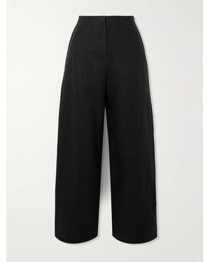 Faithfull the Brand Meave Linen Wide-Leg Pants - Black