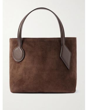 Liffner Micro Tote Aus Veloursleder Mit Lederbesätzen - Braun