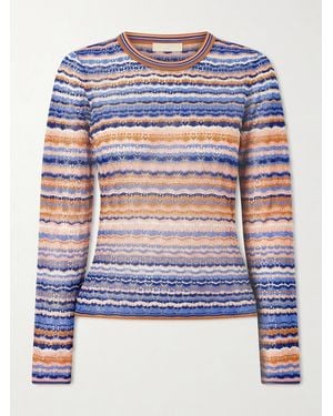 Ulla Johnson Lunaire Striped Knitted Jumper - Blue