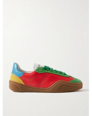 Acne Studios Suede And Leather Trainers - Green