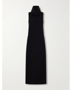 Courreges Cut-Out Crepe Maxi Dress - Black