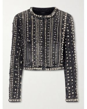 R13 Embellished Cotton-Blend Jacket - Black