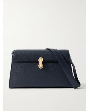 SAVETTE Symmetry Textured-Leather Shoulder Bag - Blue