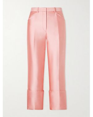 Calvin Klein Eva Satin Skinny Trousers - Pink