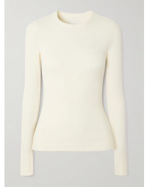Citizens of Humanity Bina Ribbed Stretch-Lyocell And Organic Cotton-Blend Top - Natural