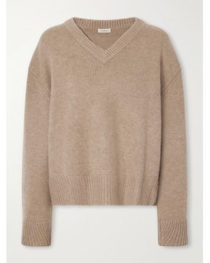 Almala Yara Merino Wool And Cashmere-Blend Jumper - Natural