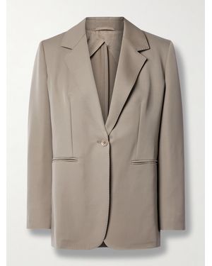 Max Mara Camel Wool Blend Kitten Blazer in Brown | Lyst