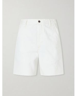 Kallmeyer Elias Skate Organic-Cotton Denim Shorts - White